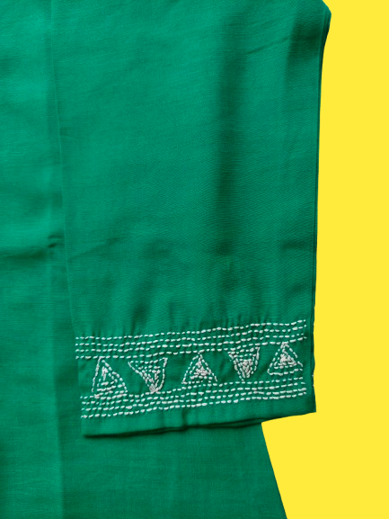 Pista Green Dark Women's Kurti Embroidery Design